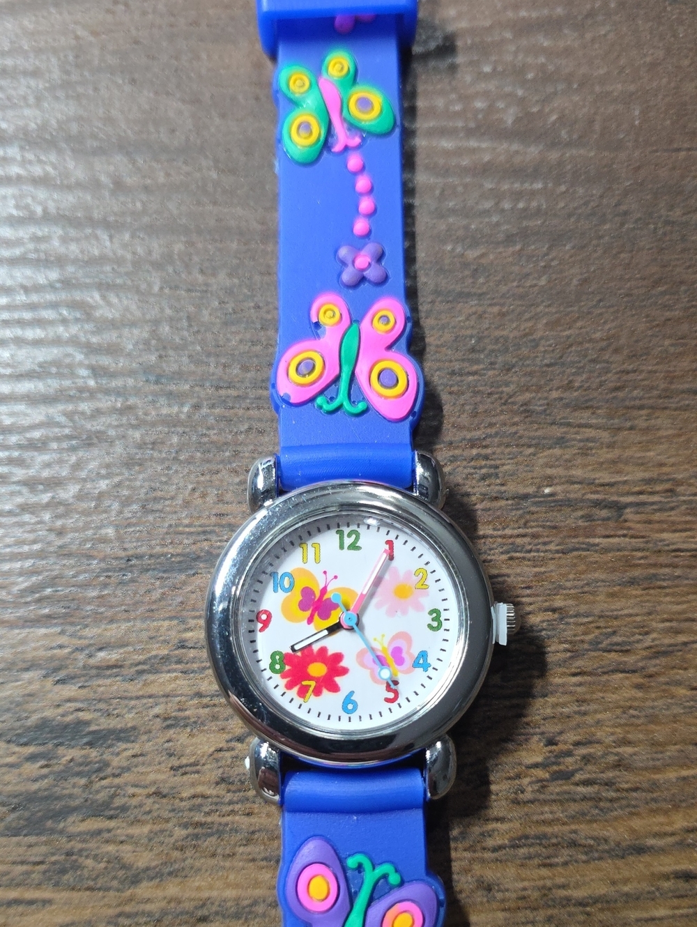 Kids Butterfly Silicone Strap Watch - Purple